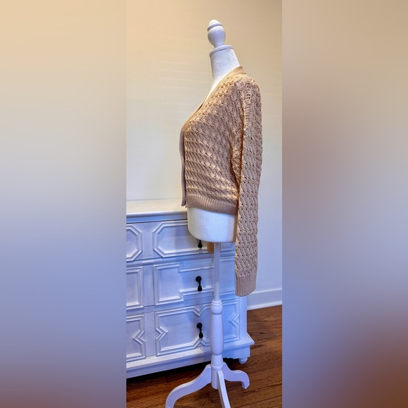 Vince - Open Cable Cardigan in Vanilla - Picture 6 of 10